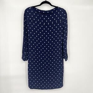 A.P.C Navy Blue Long Sleeve Shift Dress Women's Medium